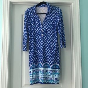 Lilly Pulitzer blue dress long sleeve small